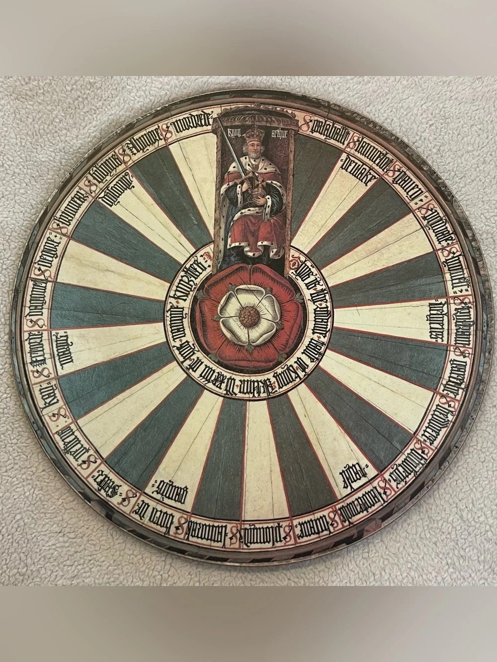 Vintage Kelsey King Arthur Round Table Melamine Chopping Board England 11”